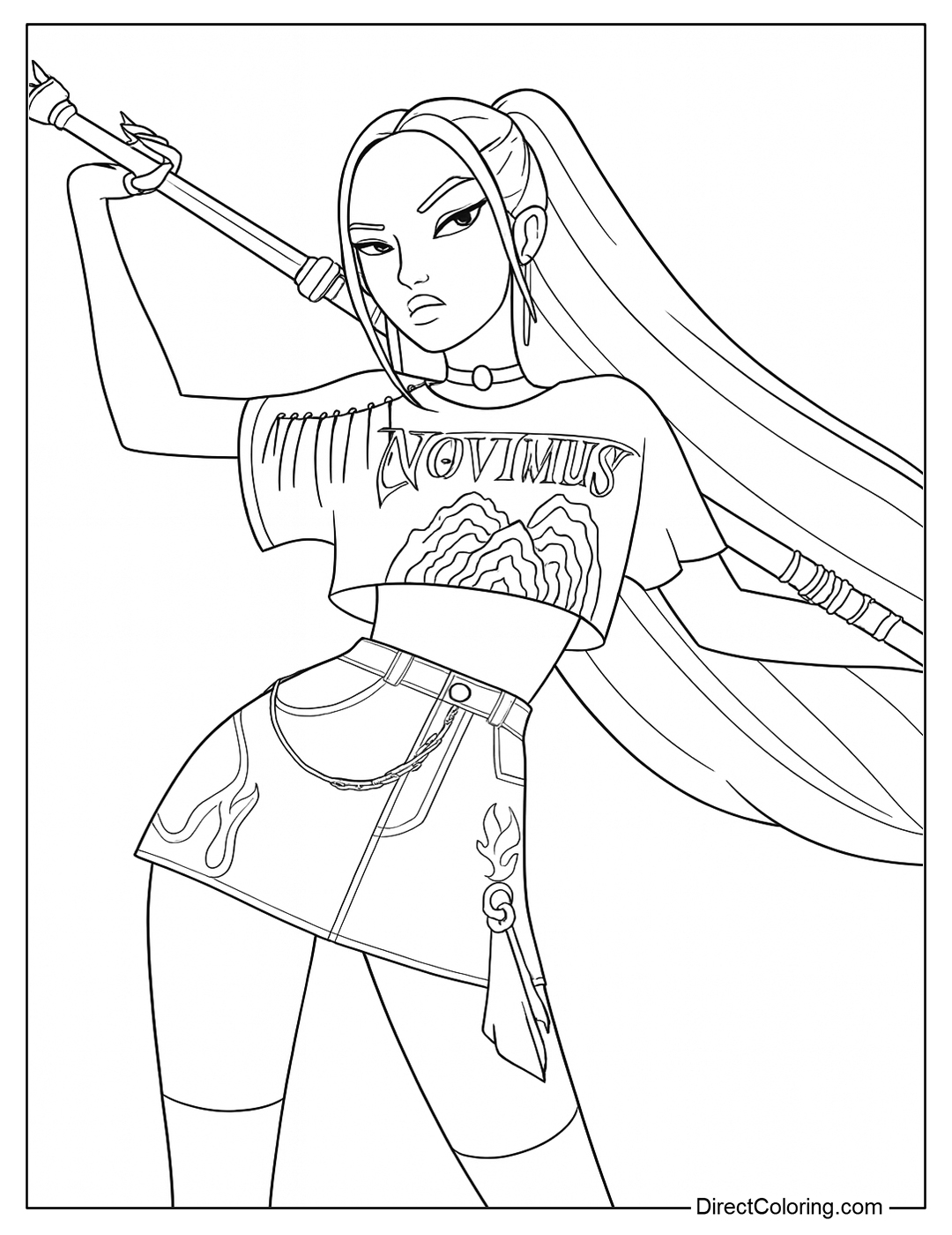 Mira KPop Demon Hunters Coloring Page